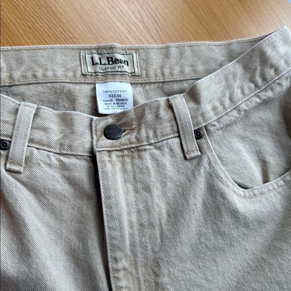 L.L. Bean Men's 5 pocket - Light Khaki